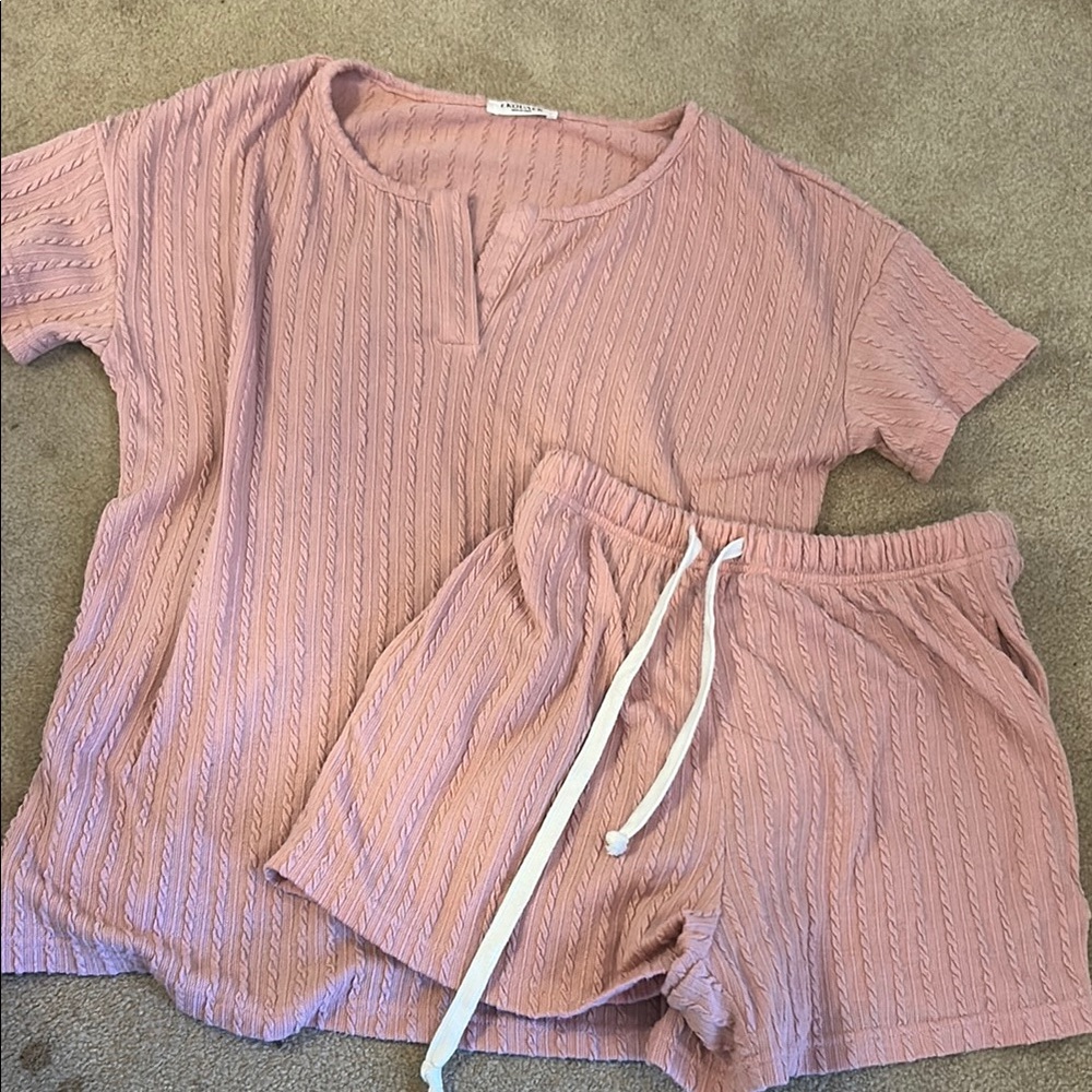 Women's Pink Loungewear Set